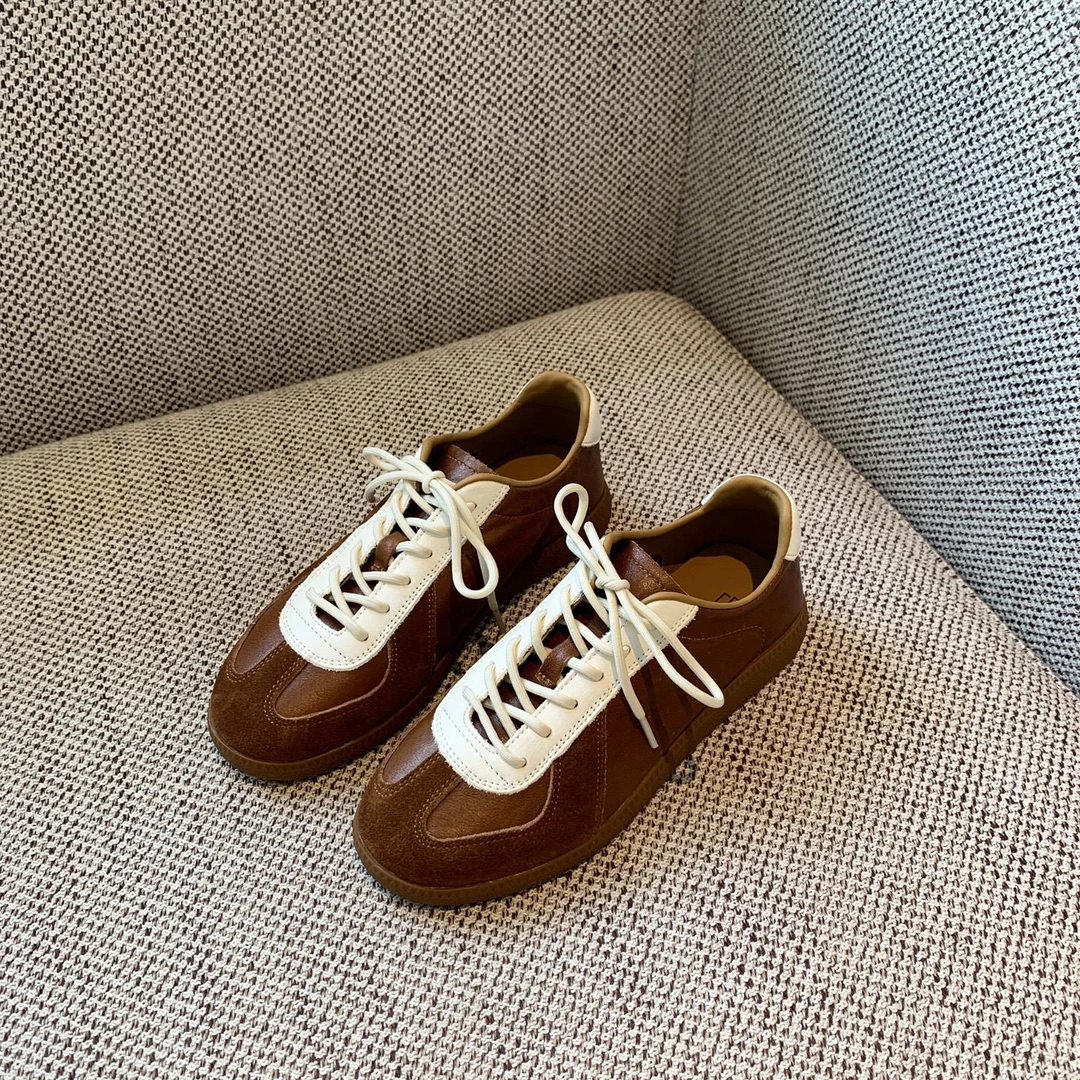 弥笛德训鞋女2025年新款复古百搭平底系带休闲运动鞋阿甘板鞋