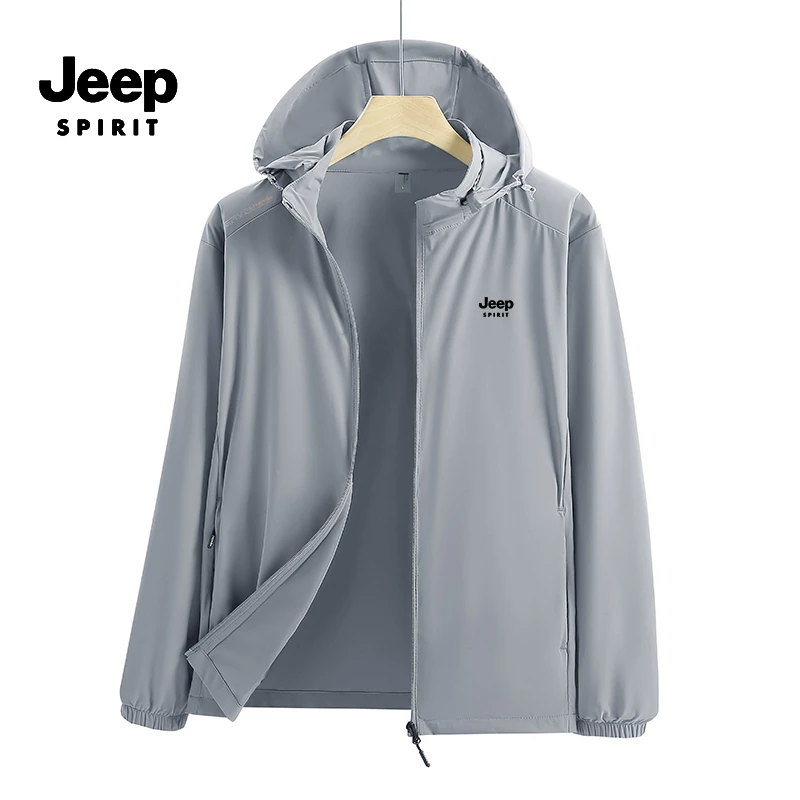 JEEPSPIRIT吉普冰丝防晒衣男款夏季薄款防紫外线防晒服