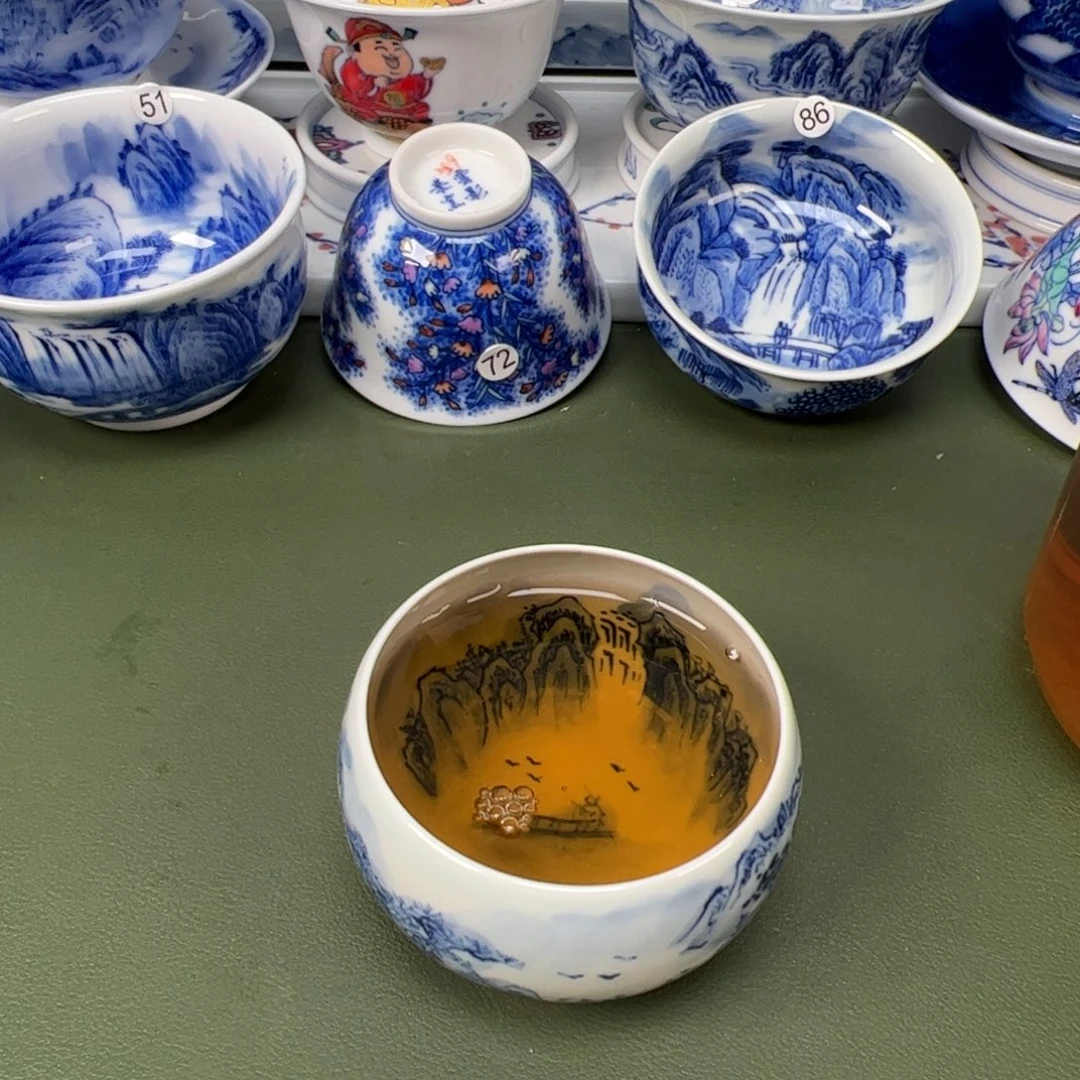 陶瓷景德镇纯手工纯手绘茶具木木80