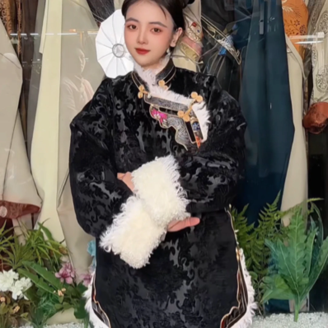 新款藏式外套民族风加厚保暖宽松边