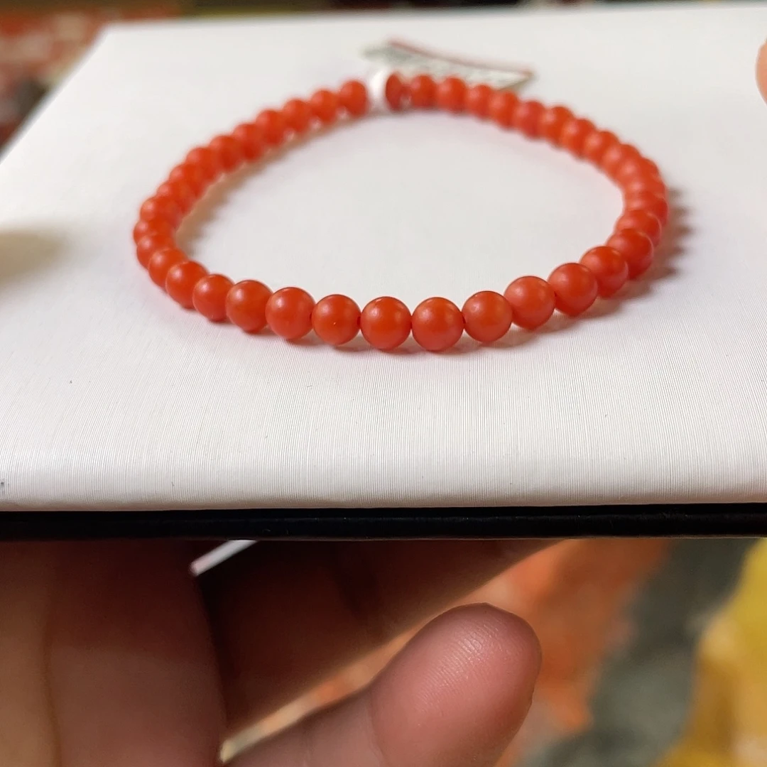 南红玛瑙未镶嵌手链4mm+