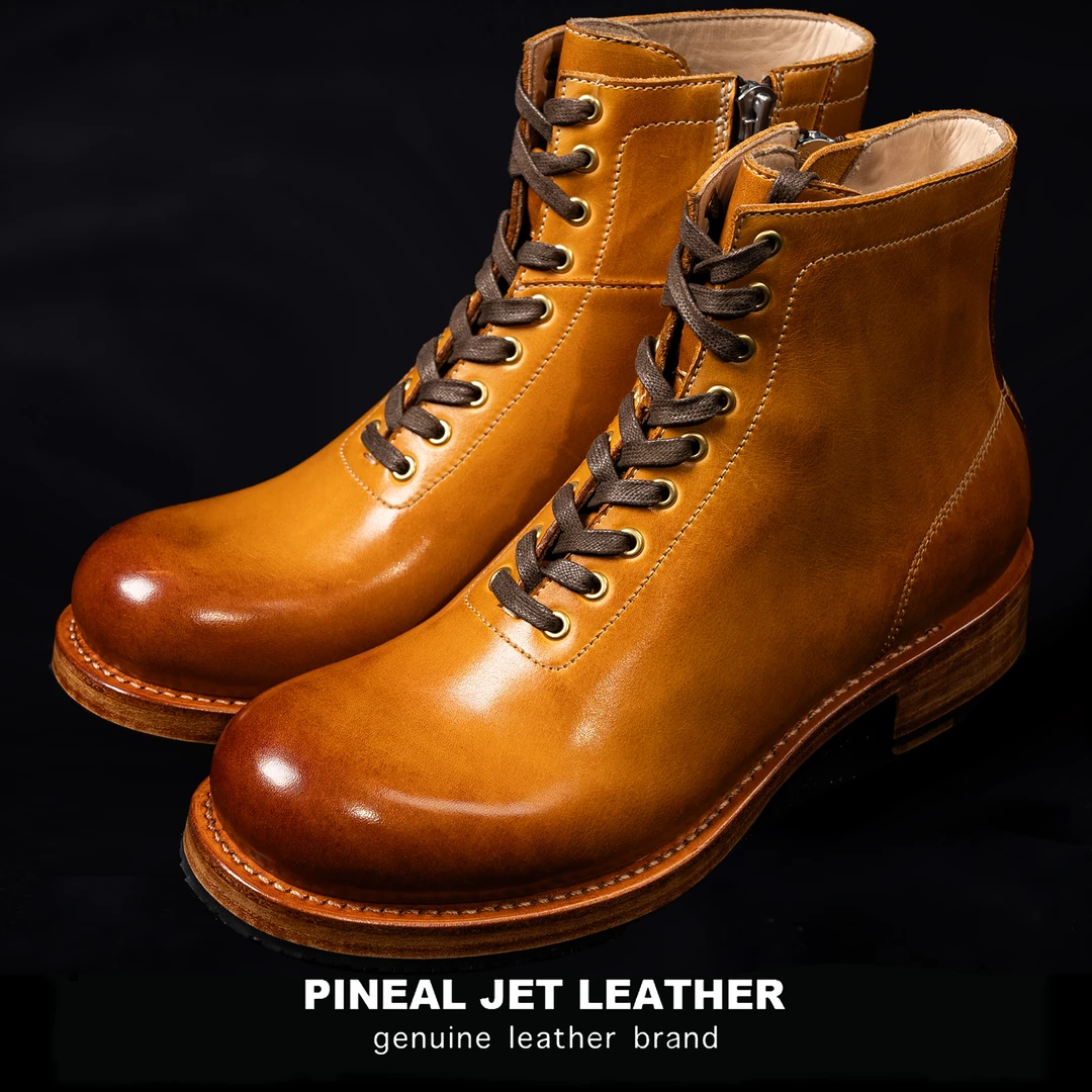 PJL豪松Vibram经典057V英国进口小牛皮1695款固特异高帮工装靴K