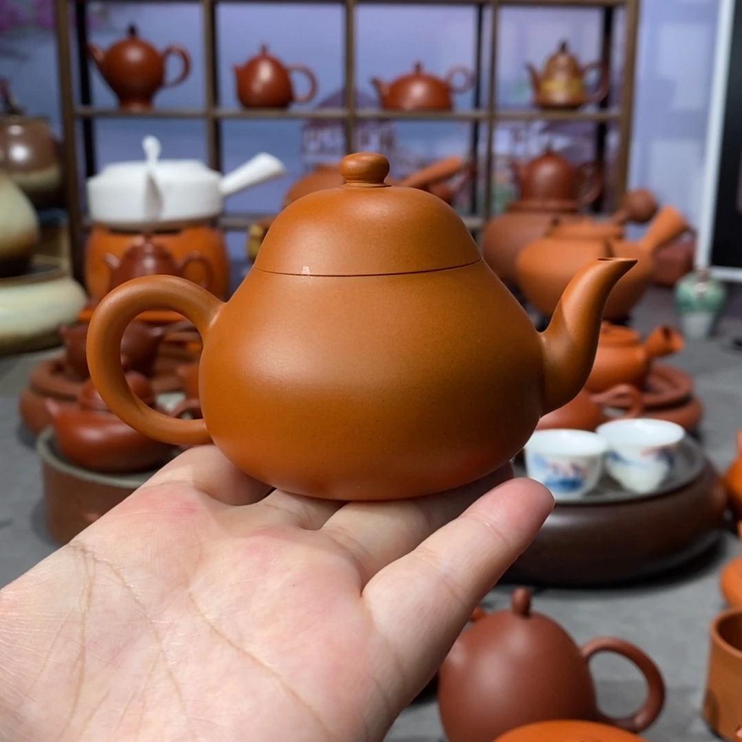紫砂茶壶陈伟庆鸡蛋黄三弯梨110c