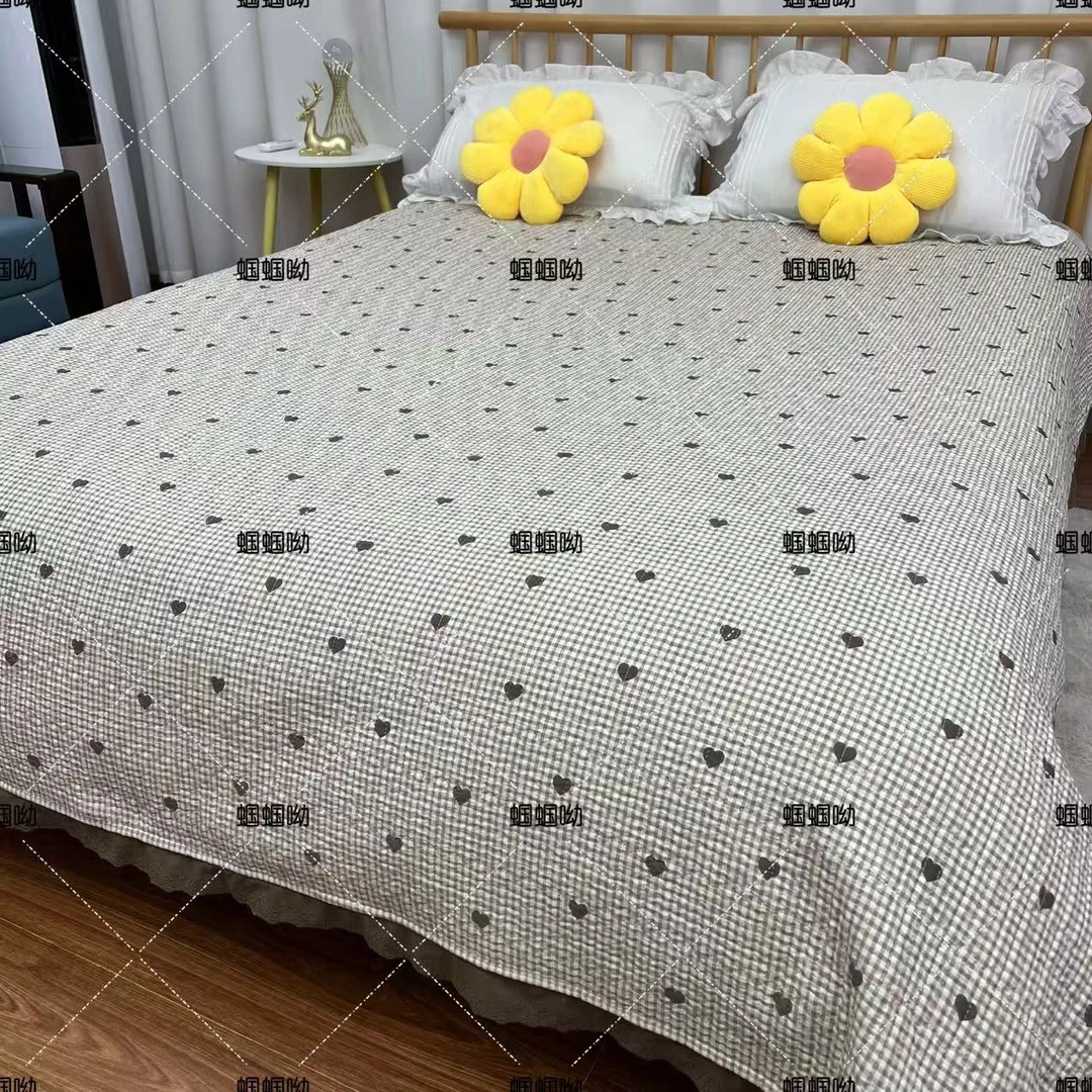 【四季花边】A类升级加厚柔软透气亲肤双人床盖