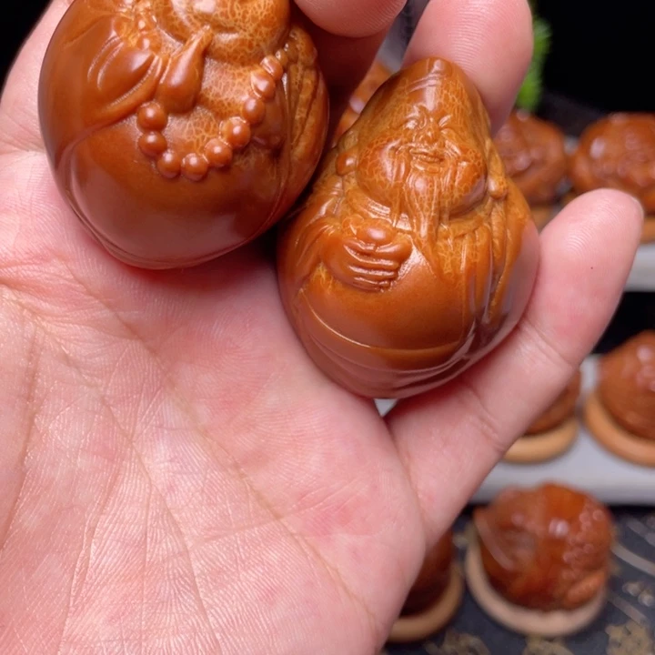 把件橄榄核财迷手球3.5