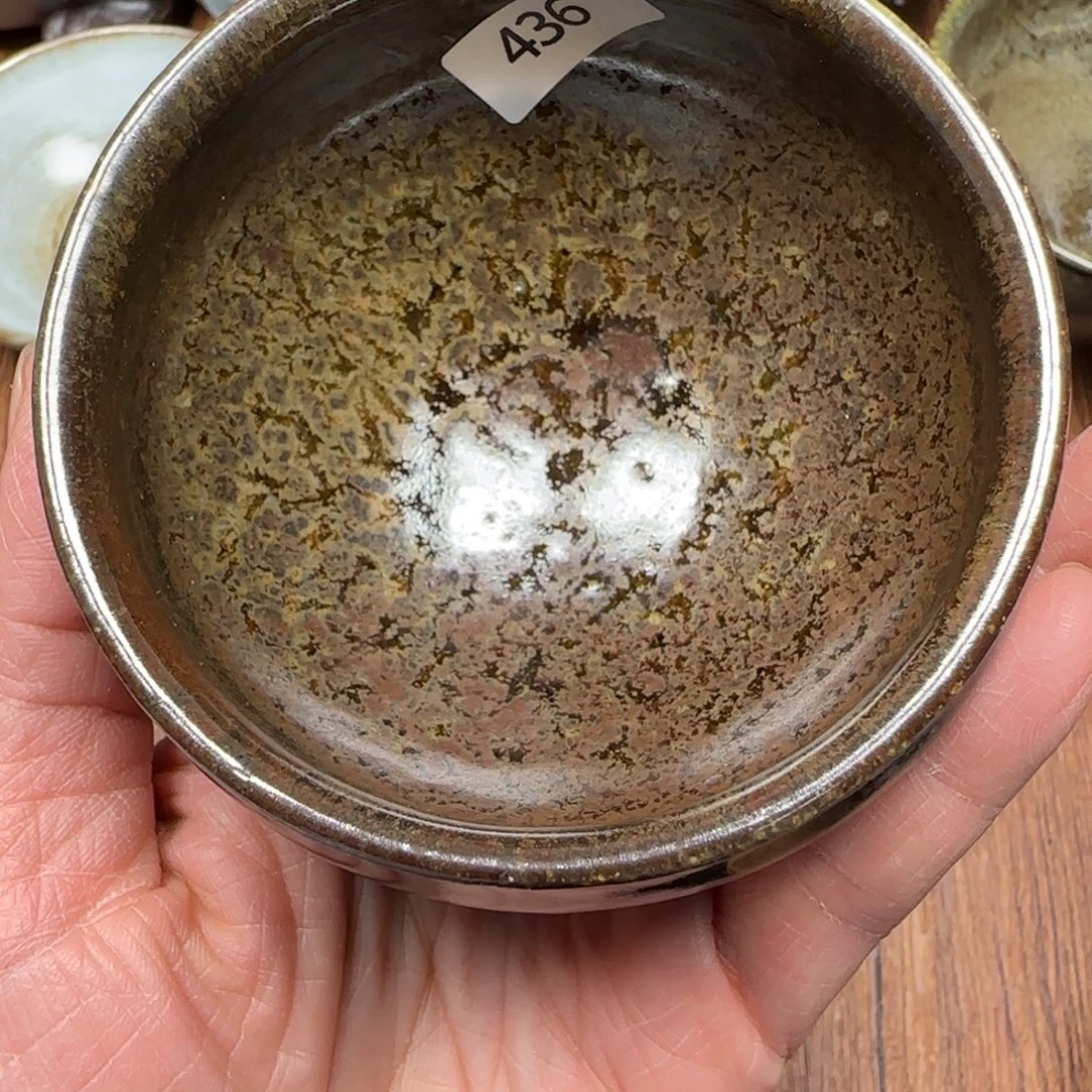 柴烧建盏茶盏茶杯436