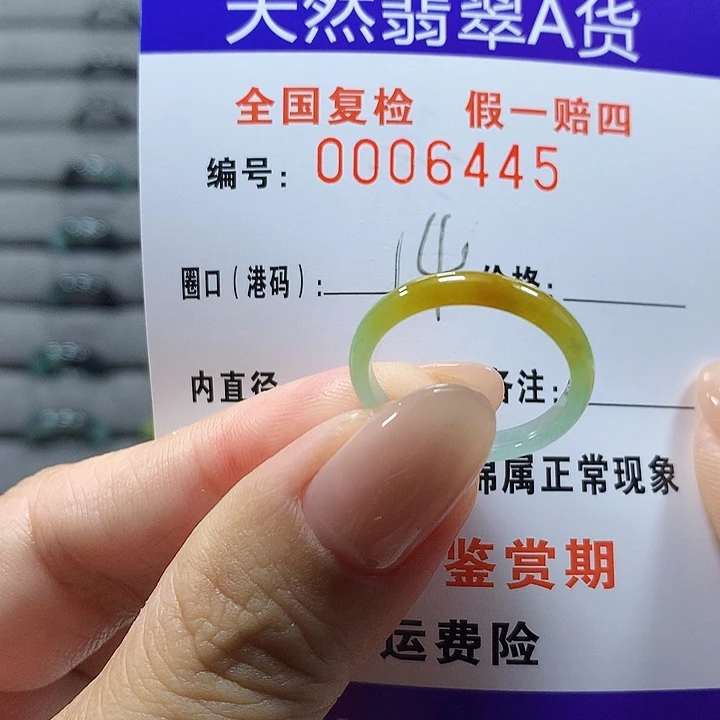 未镶嵌戒圈翡翠6445