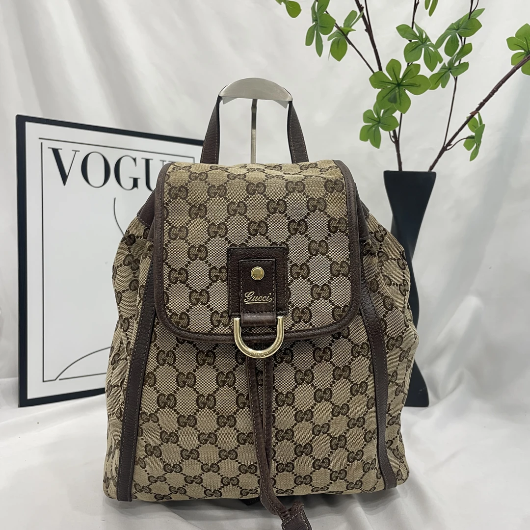 95新 GUCCI/古驰 1老花手提双肩包/15231