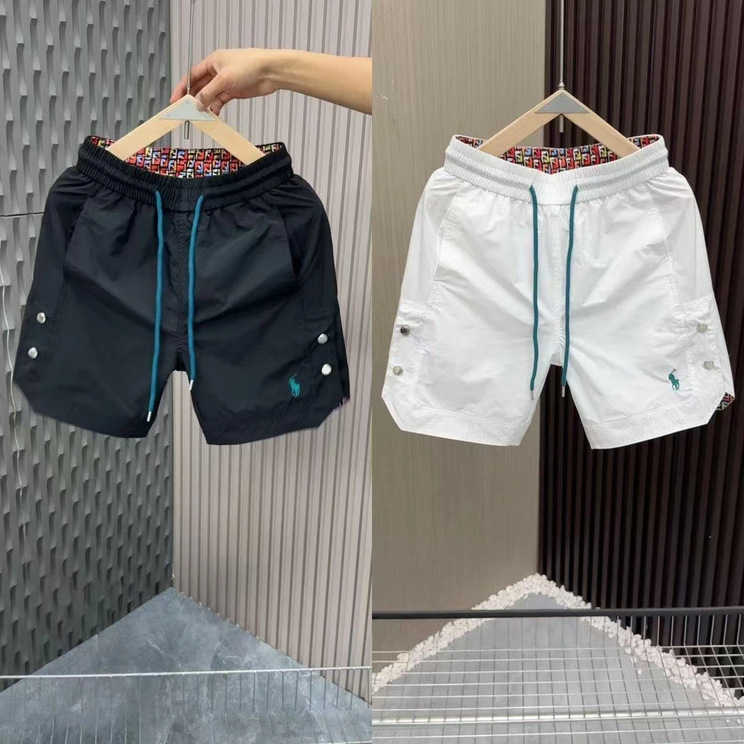 夏季新款高品质侧开按扣短裤男士痞帅时尚潮流气质沙滩五分中裤衩