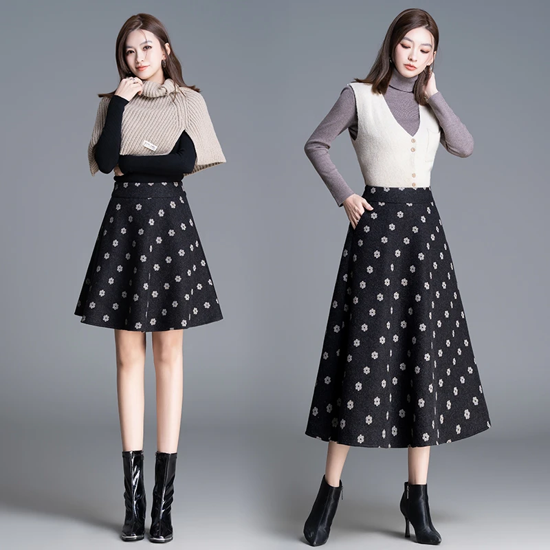 秋冬时尚半身裙91138短裙A字裙子