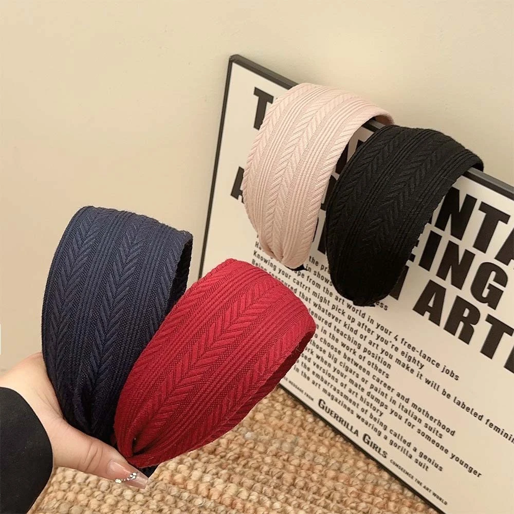 气质花纹宽边发箍女遮发缝增高颅顶头箍洗脸防滑发卡2025新款头饰