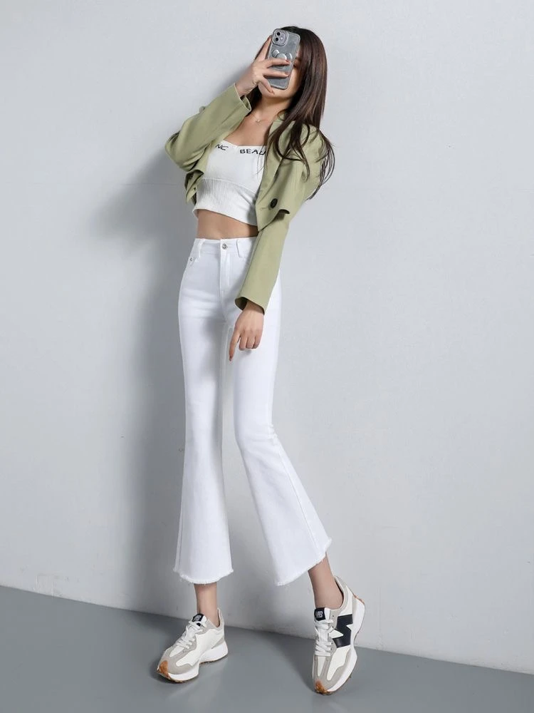 女牛仔裤个微瑕女