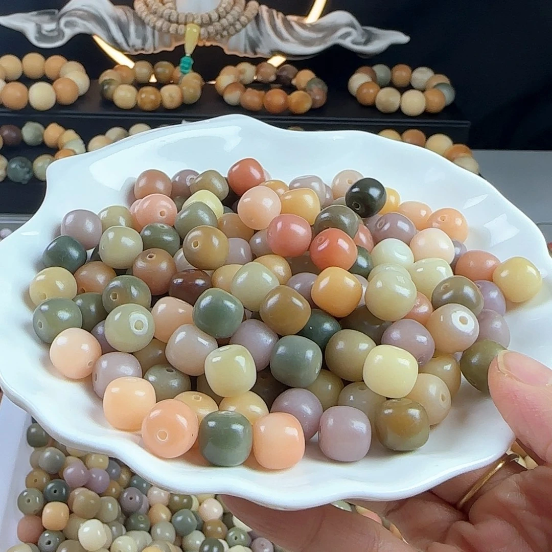 菩提根/象牙果手串卡11莫奈花园桶珠100卡牌➕20备珠