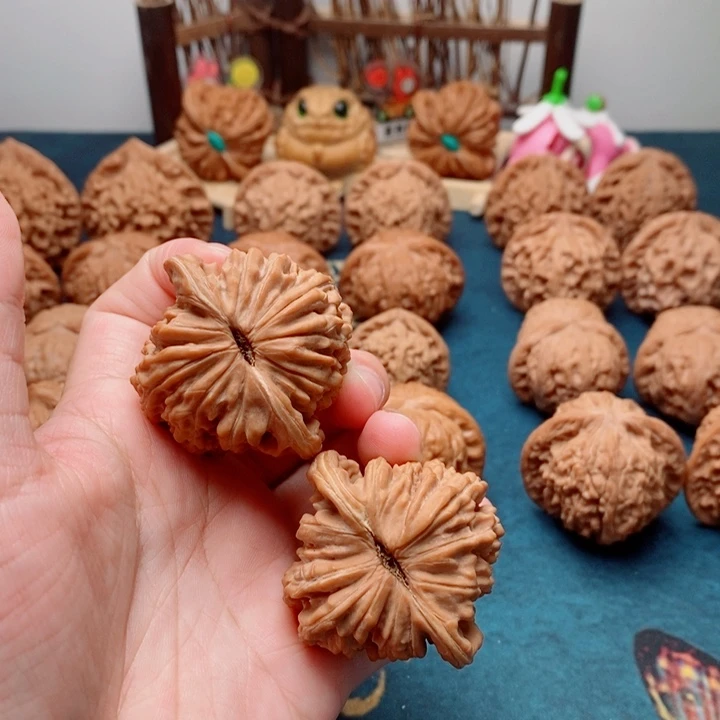 波***罗把件文玩核桃四座楼44