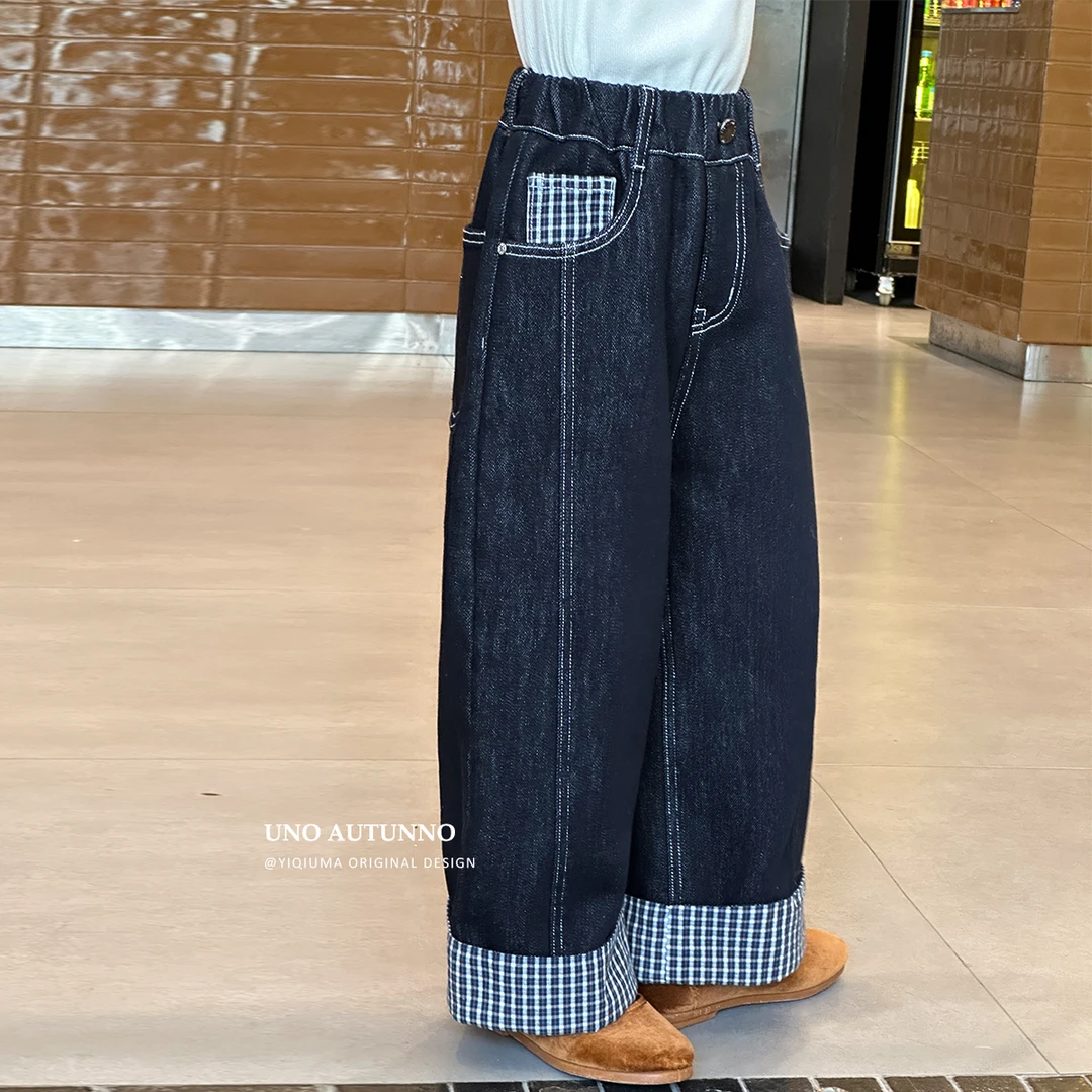 现货「UNO AUTUNNO」【格调】不褪色牛仔女中大冬牛仔加绒裤GD2481