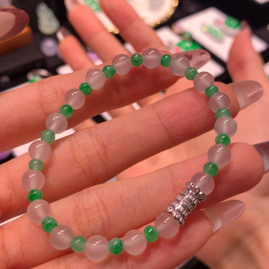 18K金镶嵌手串翡翠