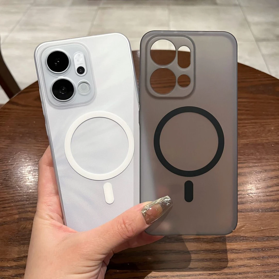 findx9适用OPPOReno14冰雾磁吸手机壳13pro肤感磨砂PC保护壳全包