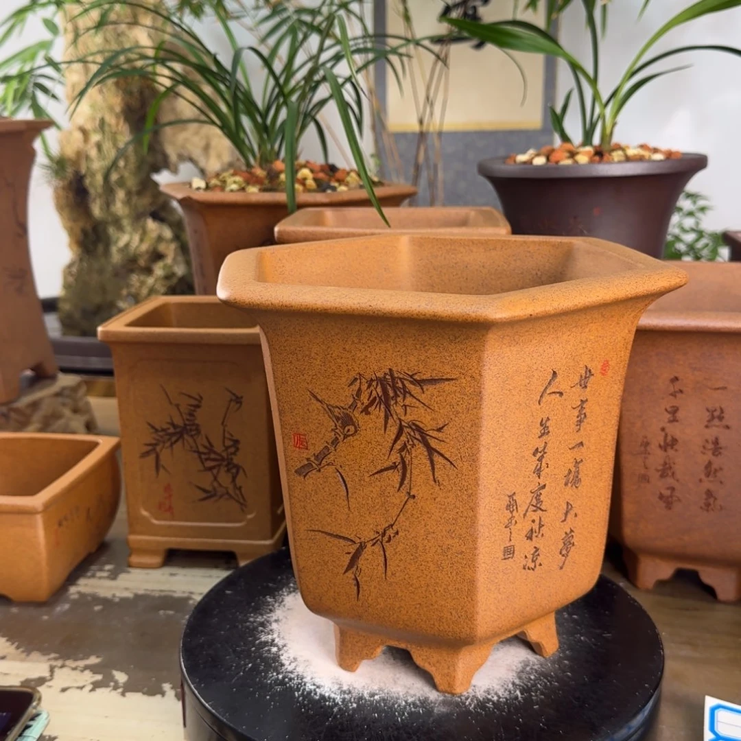 花盆紫砂紫砂花盆17.5-18