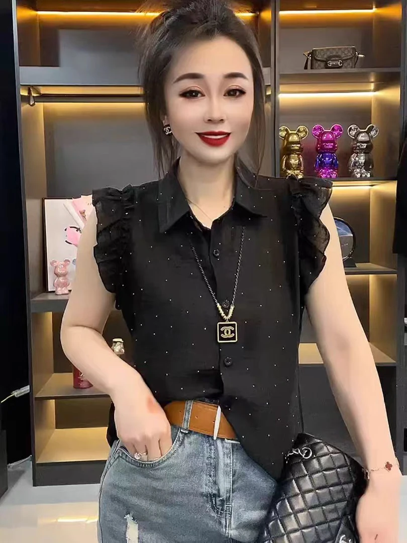 2025夏季新款时尚设计感  拼接气质法式复古 超仙 洋气上衣