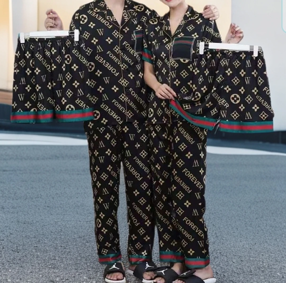 男士新款【冰雪丝】时尚高级舒适短袖短裤+长裤家居服三件套