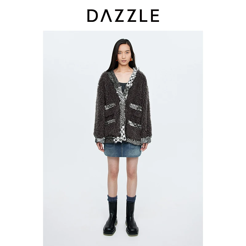 DAZZLE地素秋季双腰头短款复古牛仔裙裤女2H3R110