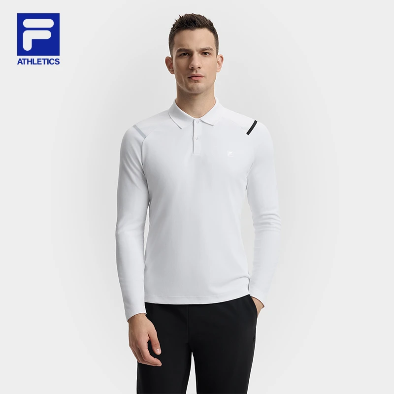 FILA斐乐运动POLO衫男士新款上新翻领休闲舒适长袖A11M513209F