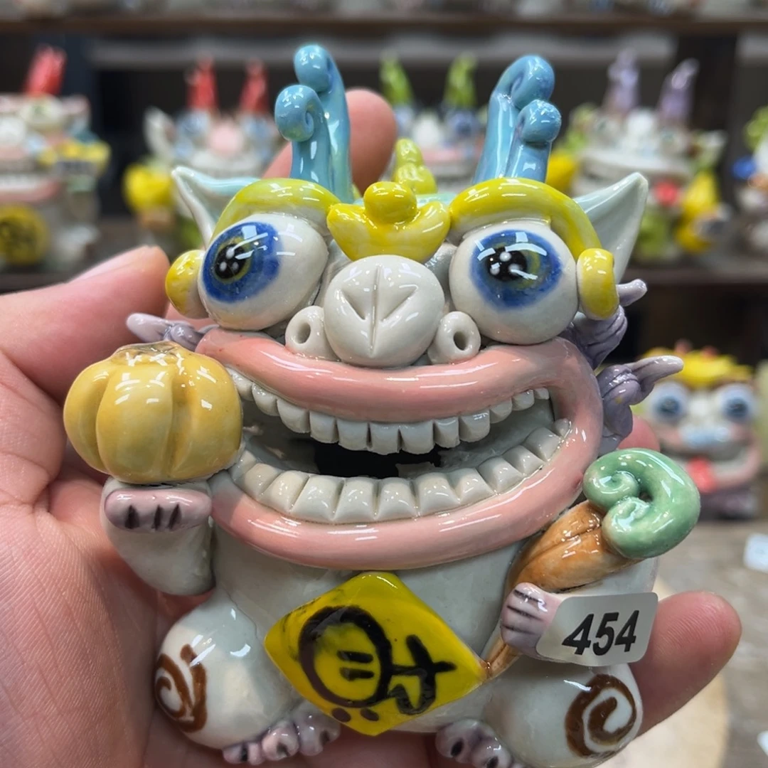 摆件纯手工抽象陶瓷摆件454