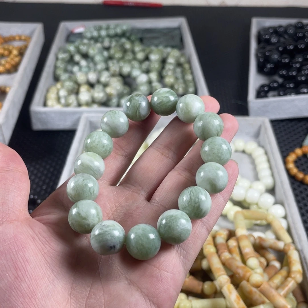 蛇纹石玉未镶嵌手链