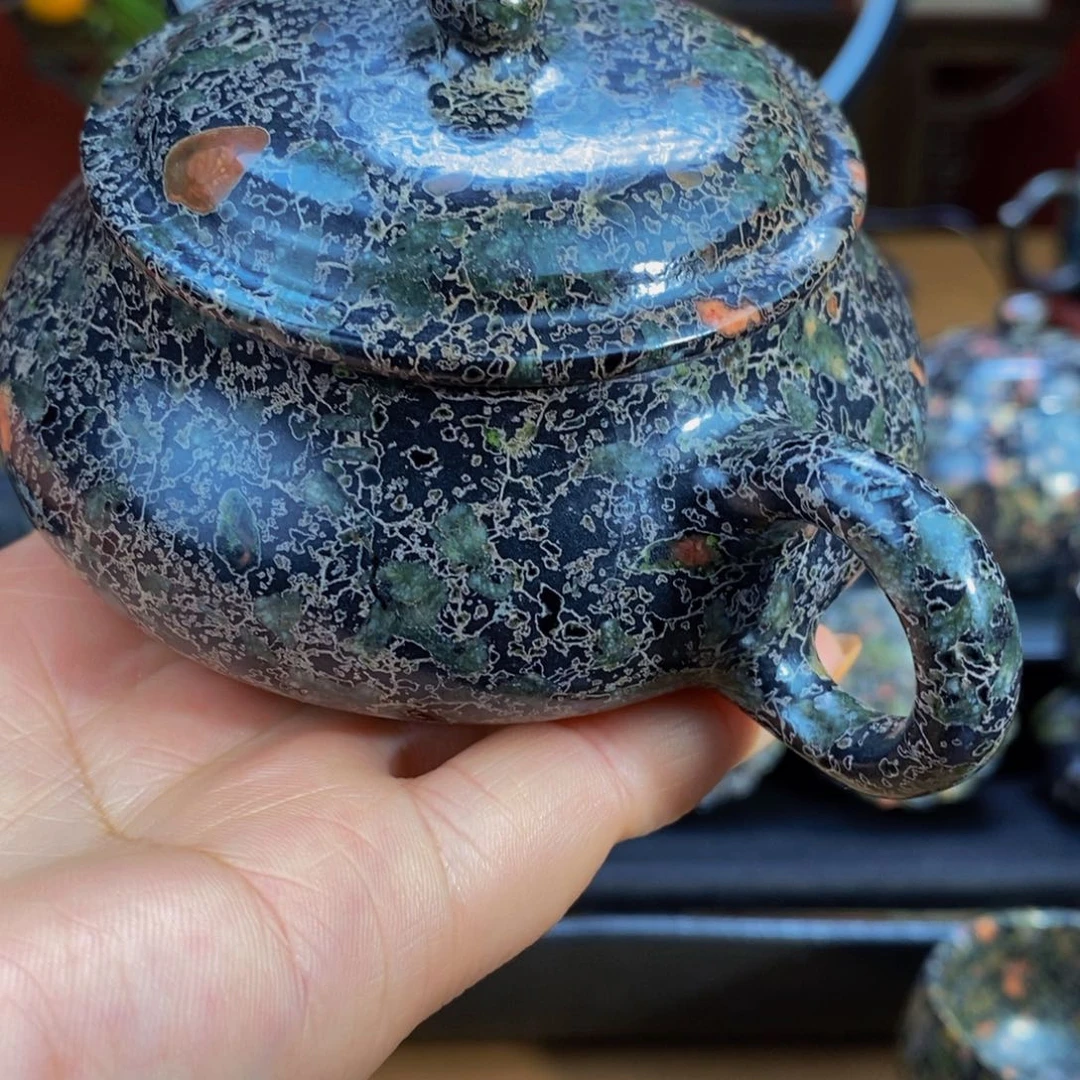 工***盘梅花玉精美梅花明炉壶