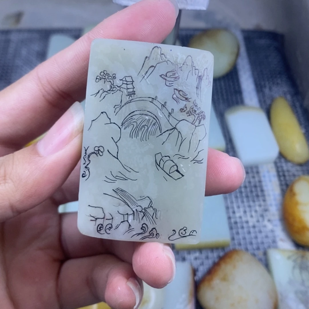 空***花定制和田玉未镶嵌定制