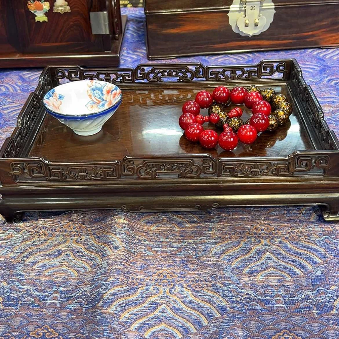 【闪购商品】红酸枝木类成套家具茶盘