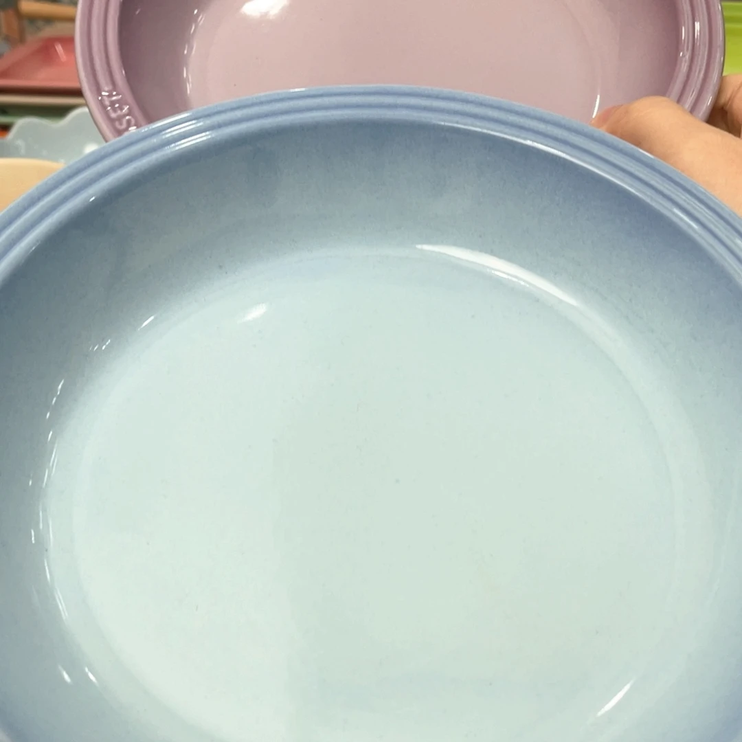 瓷片微瑕2个8英寸草帽盘