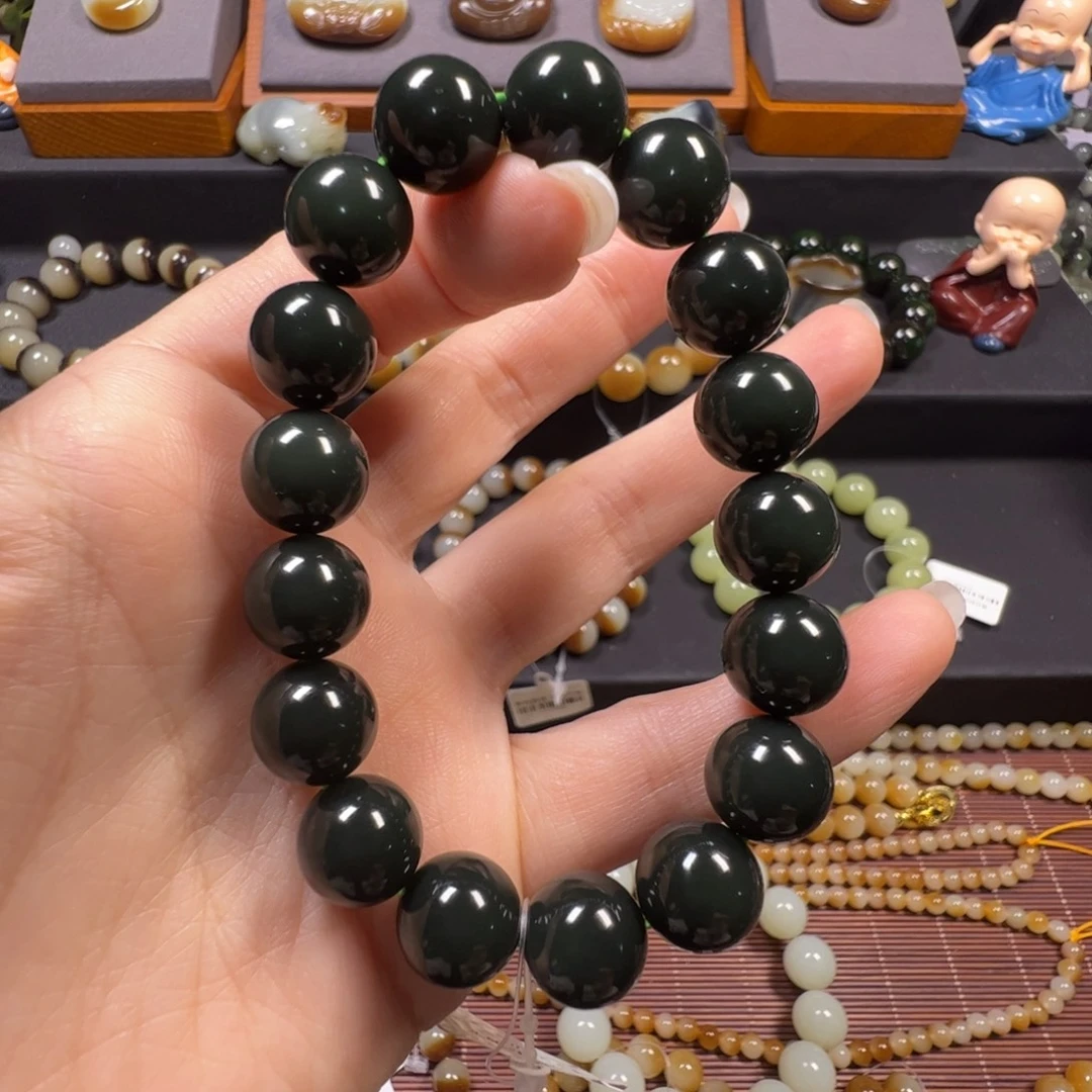 和田玉未镶嵌手链卡12