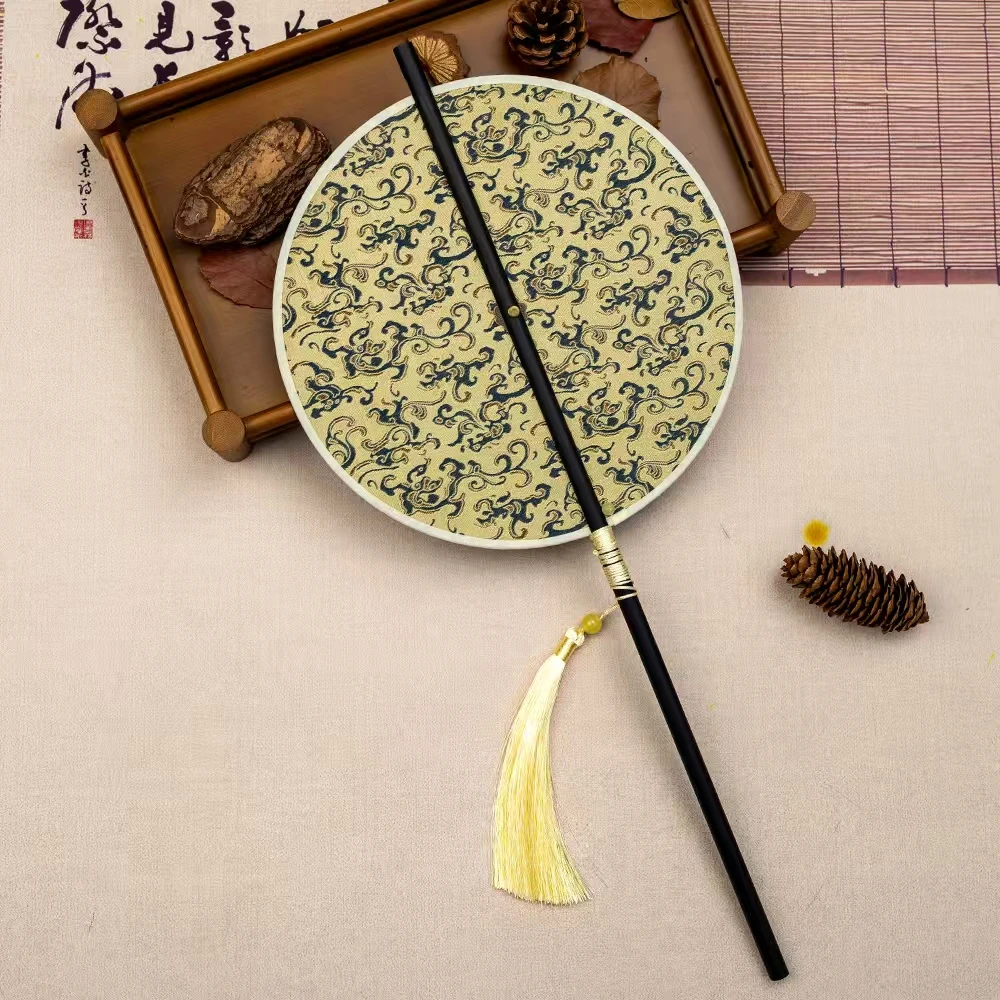 【云緗】古风腰扇汉服团扇中国风流苏可卷曲折扇古典便携挂腰扇子