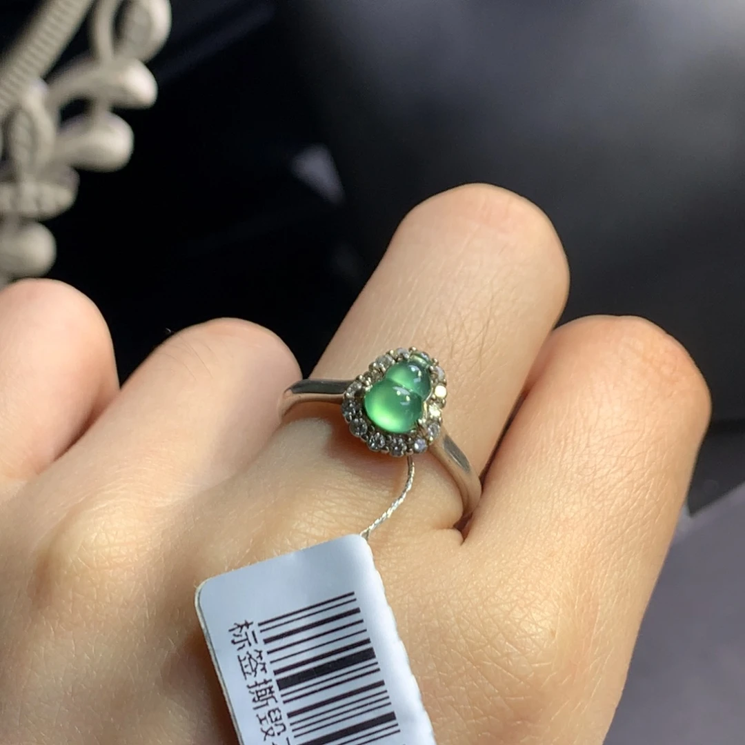 翡翠银S925镶嵌颈饰天然翡翠