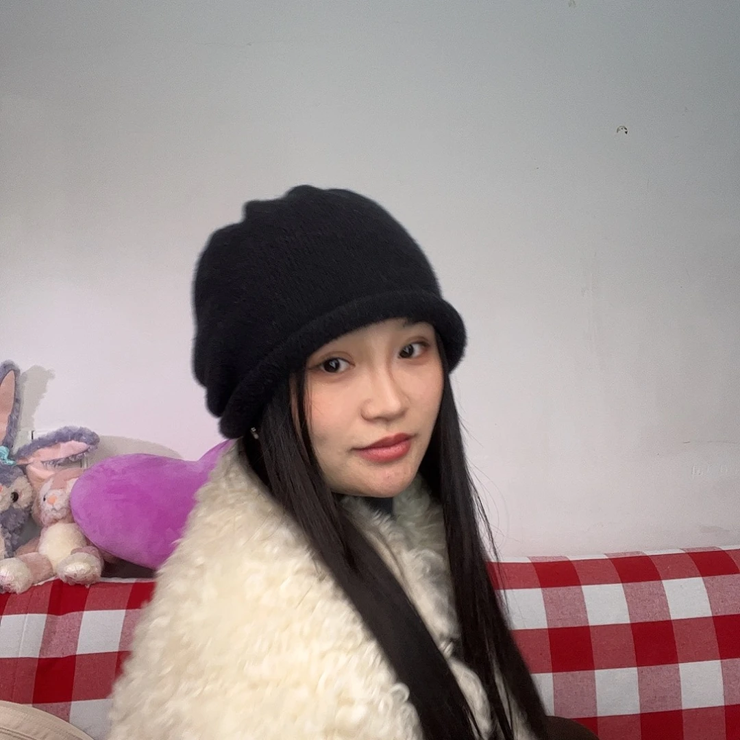 纯棉抽绳堆堆帽清冷气质的