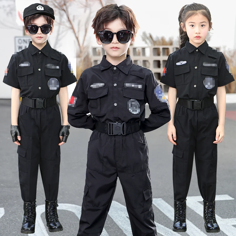 儿童小特警幼儿园小学演出服特警衣服小警察角色扮演生日礼物服