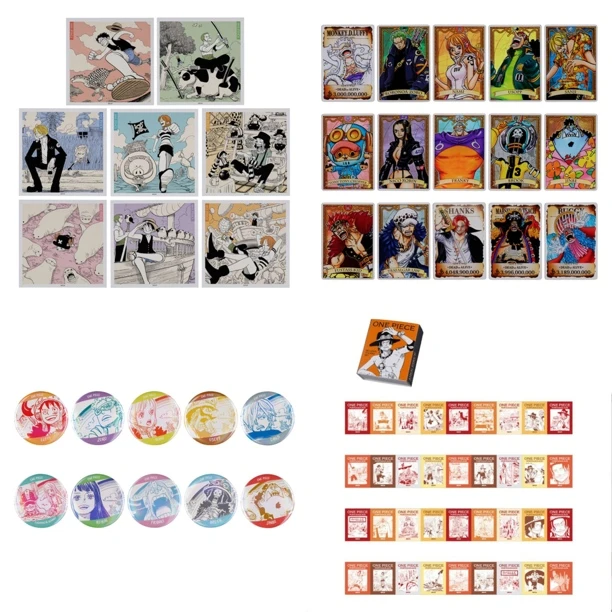 【国现/盲盒代拆】海贼王29周年 原画数据卡三弹 方卡立牌 虹光吧唧