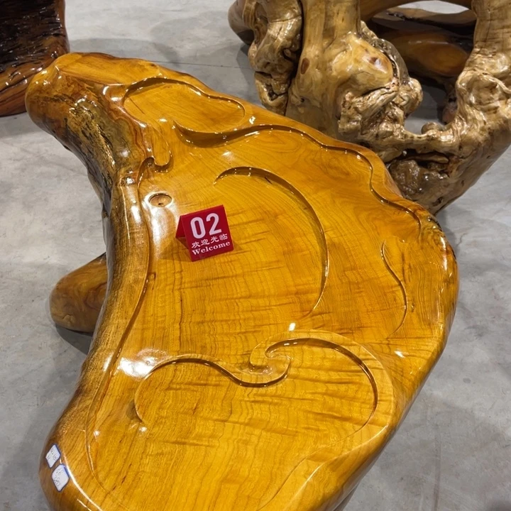香榧木香樟木根雕实木茶台