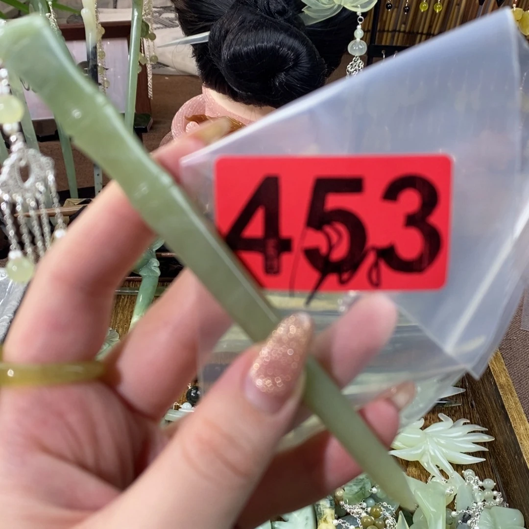 蛇纹石玉玉簪合金真****.