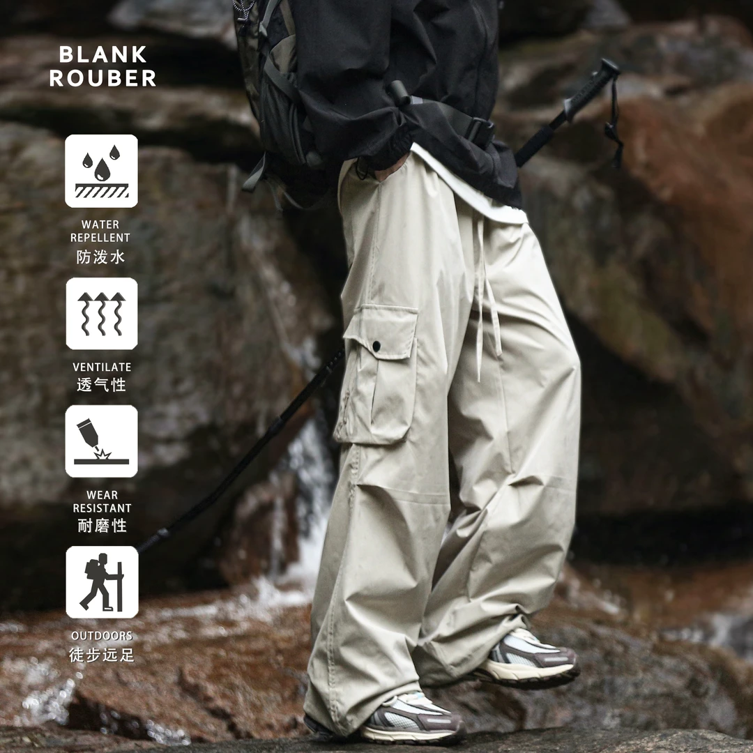 工装裤【户外防泼水】直筒夏季宽松耐磨多口袋运动日系徒步ZWK30191