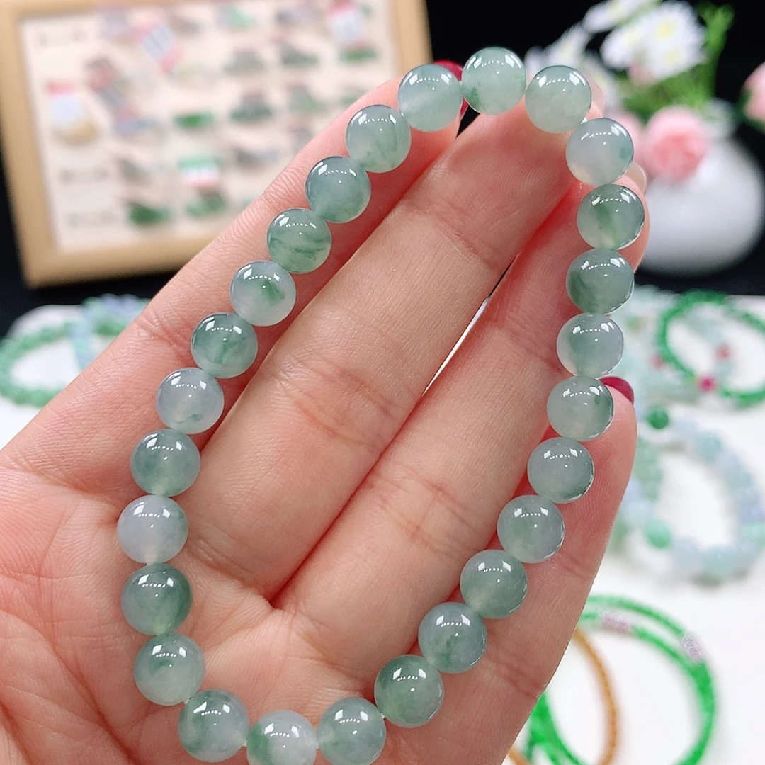 翡翠未镶嵌手链7.2mm