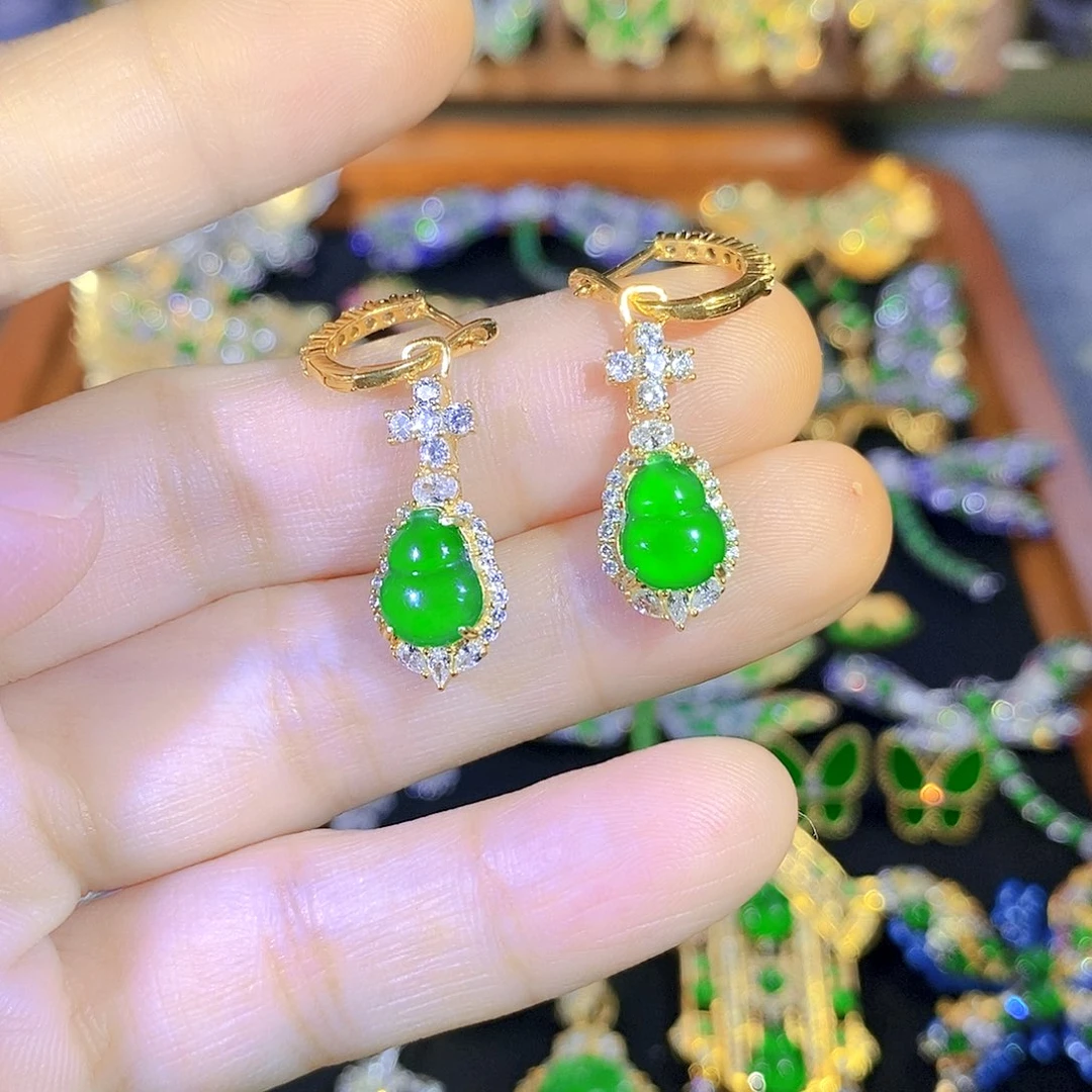 颈饰银S925镶嵌翡翠