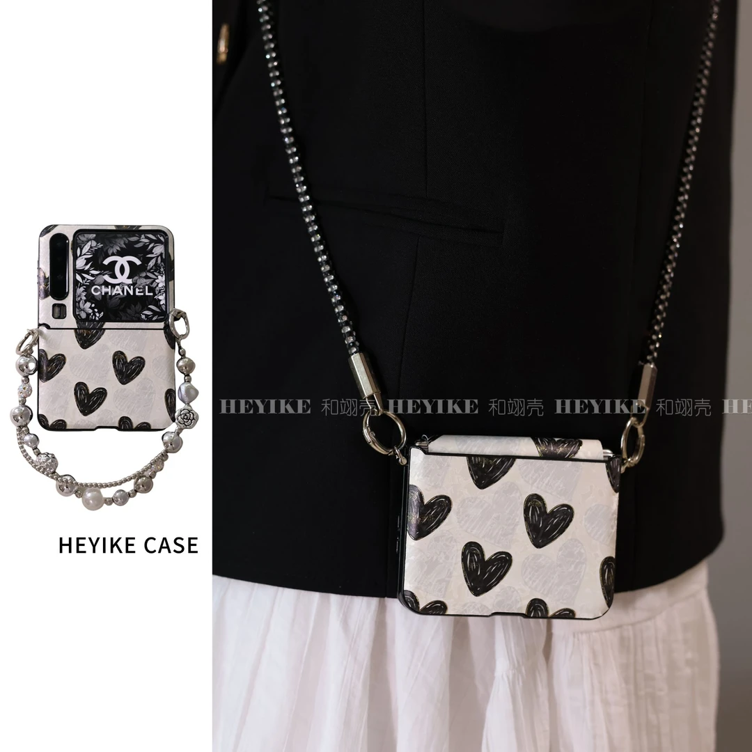 新款爱心皮纹适用华为purax手机壳mixflip2折叠包中轴斜挎pocket2