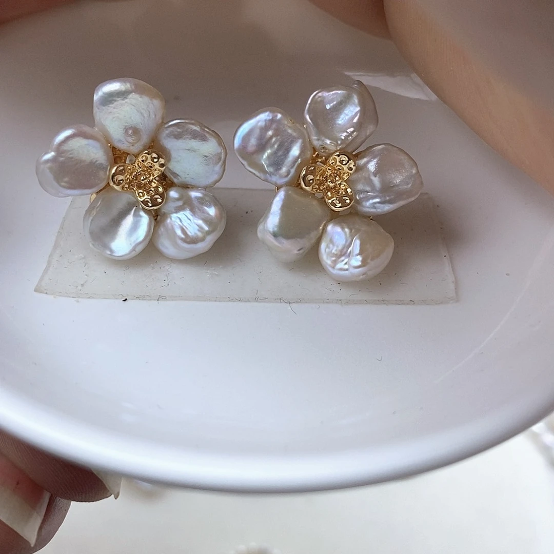 合金淡水珍珠耳钉翟****）