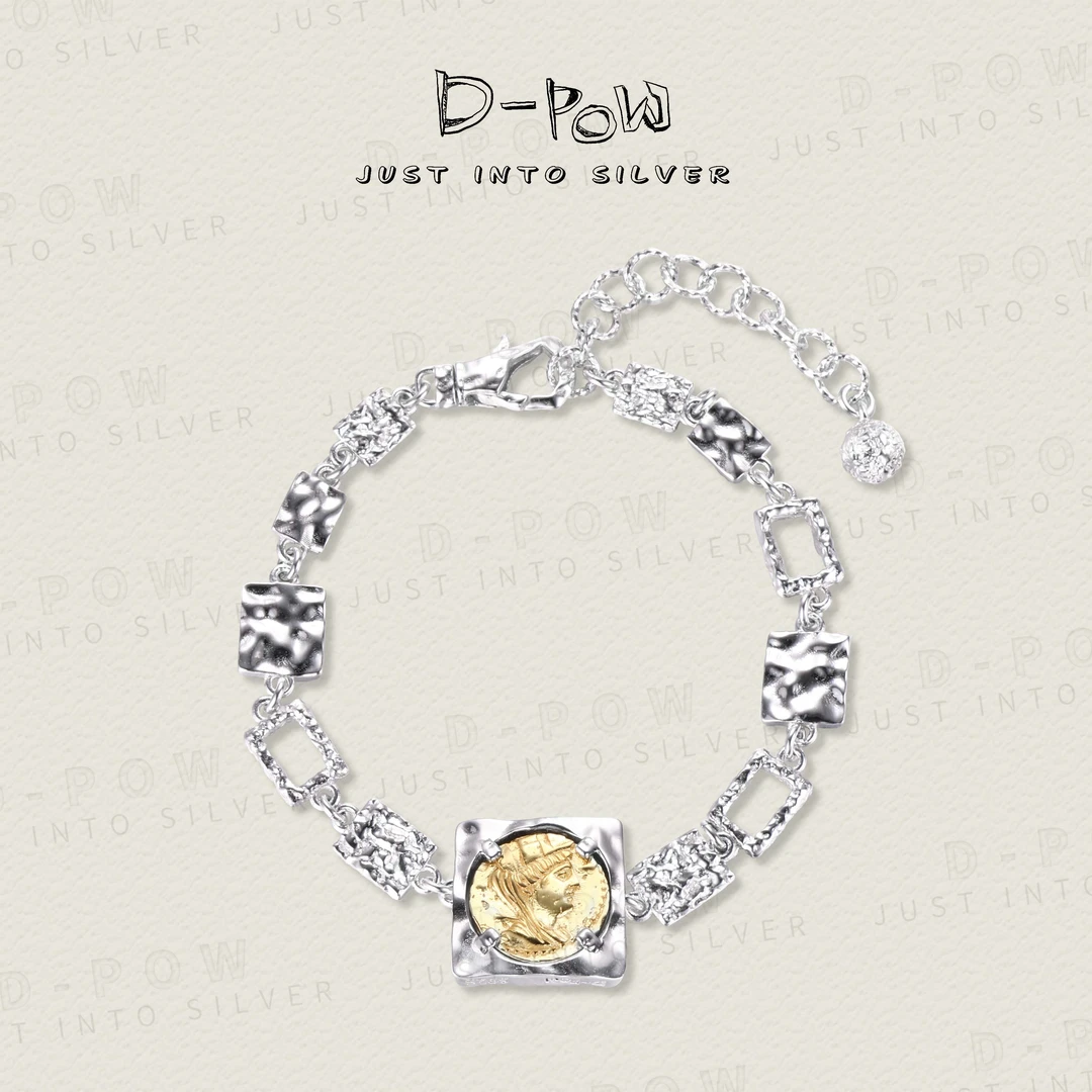灯小炮 925银手链 堤喀（Tyche）财富密码古币系列手链（20cm）（9624）