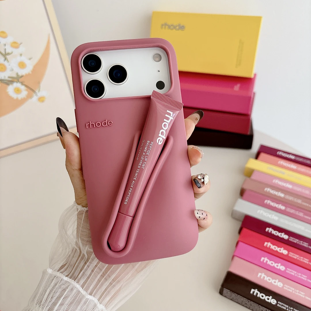 Rhode同款唇釉唇膏手机壳适用于iPhone17AirProMax硅胶全包糖果色
