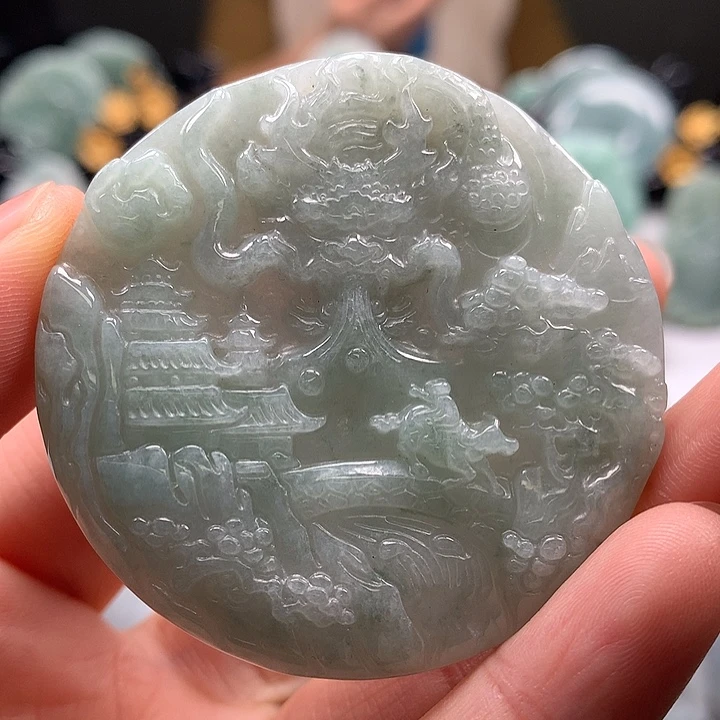 翡翠未镶嵌颈饰龙行天下福利