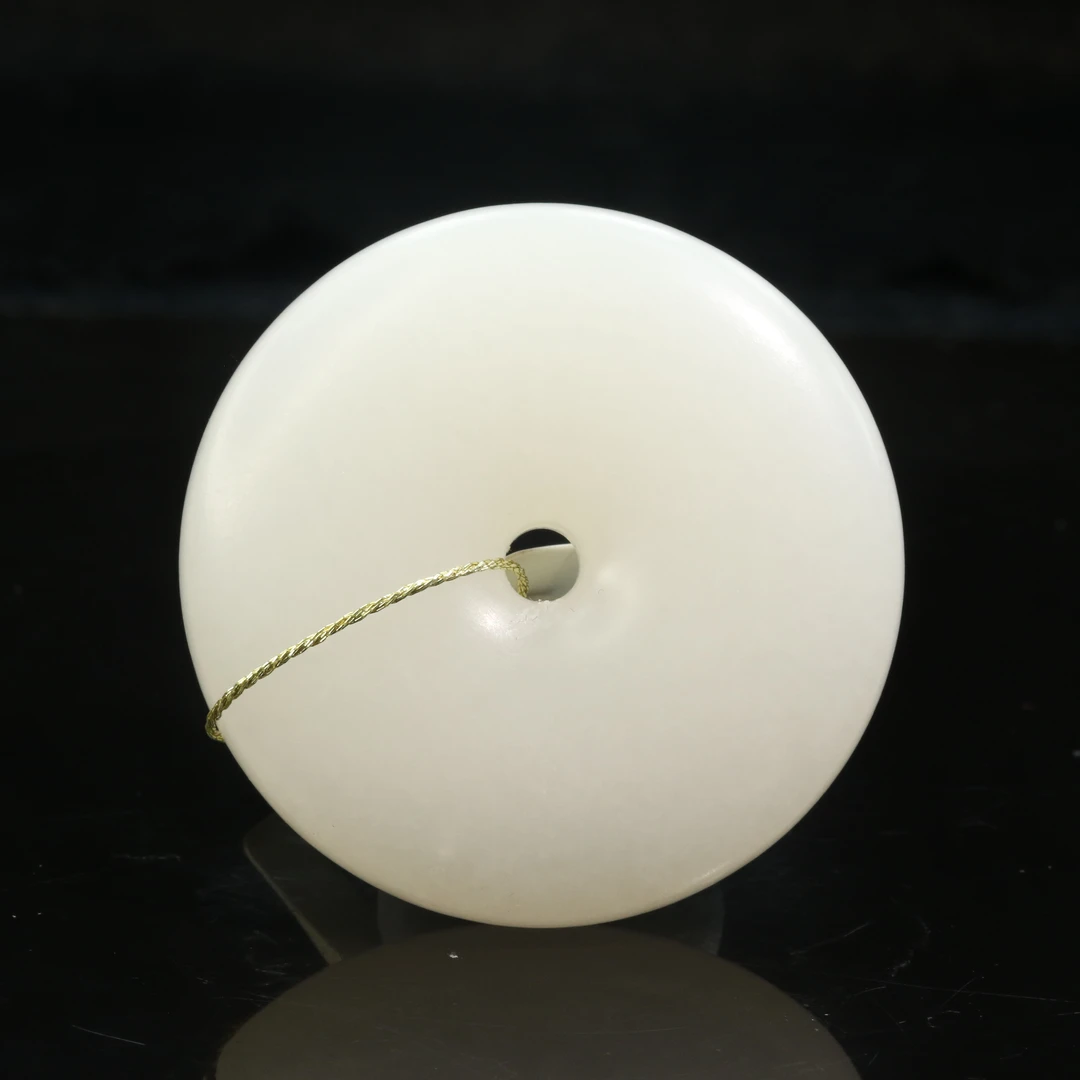 24和田玉羊脂白玉平安扣/700269上海嘉禾拍卖