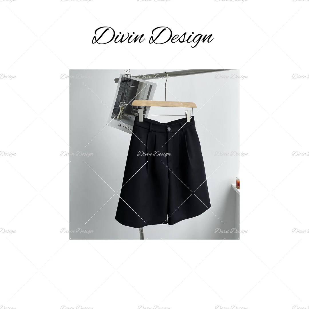 Divin 【经典4.5】直筒西裤中裤春季百搭纯色五分裤 596